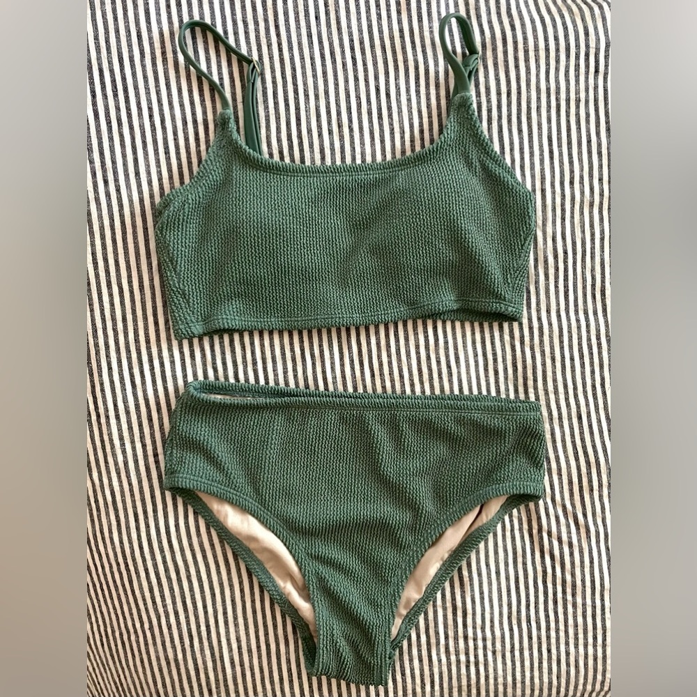 Kona Sol Crinkle High Waist Bikini